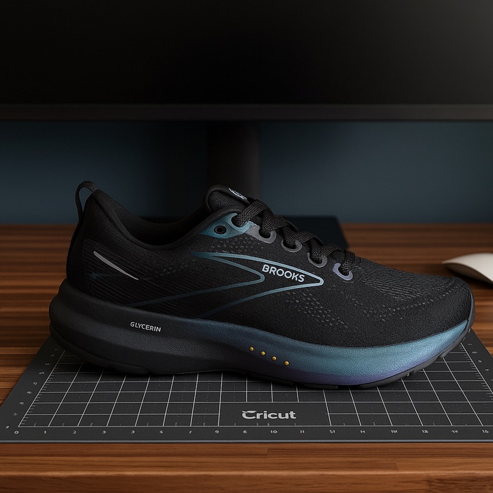 Brooks Glycerin Black and Teal Athletic Shoes